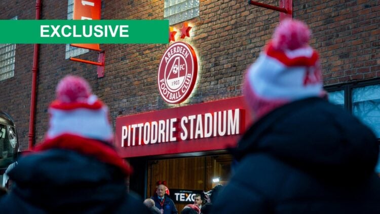 A general view of Pittodrie before Aberdeen vs Rangers