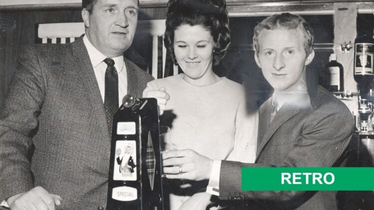 Celtic football player Celtic's Jimmy Johnstone and Jock Stein at the Hamilton restaurant. 1969