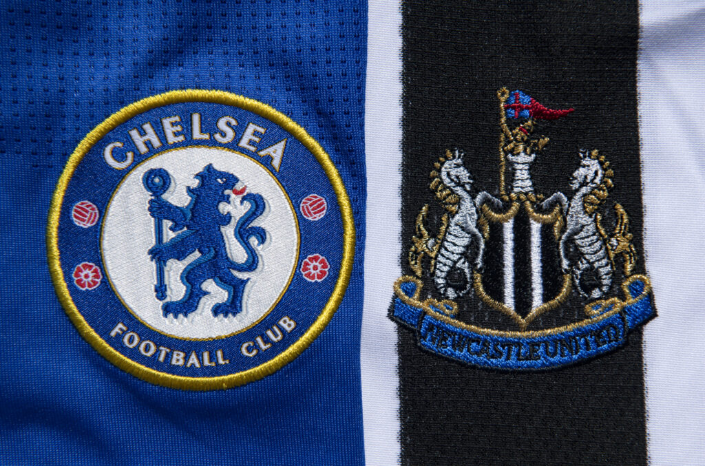 Chelsea and Newcastle United Club Crests