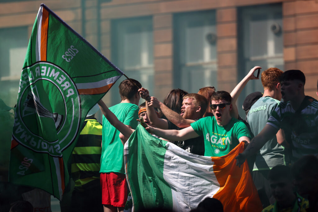 Celtic FC Fans Celebrate After Win On Final Day Of Scottish Premiership