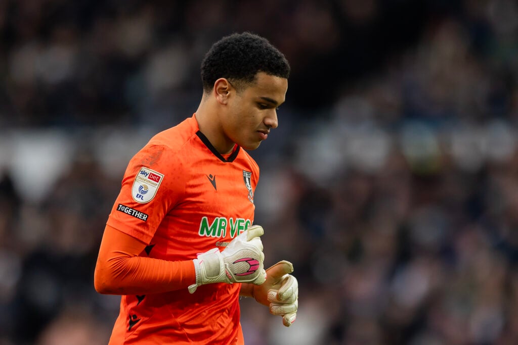 Pierce Charles of Sheffield Wednesday during the Sky Bet Championship match between Derby County and Sheffield Wednesday