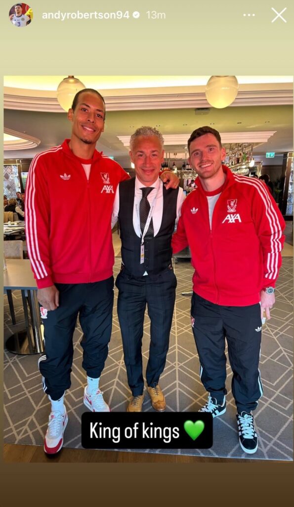 Andy Robertson, Henrik Larsson and Virgil van Dijk