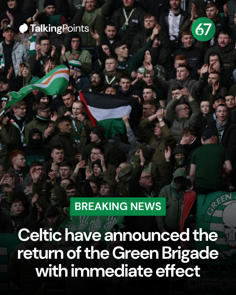 GREEN BRIGADE RETURN
