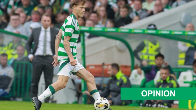Odin Thiago Holm of Celtic during the cinch Premiership match between Celtic FC and Kilmarnock FC