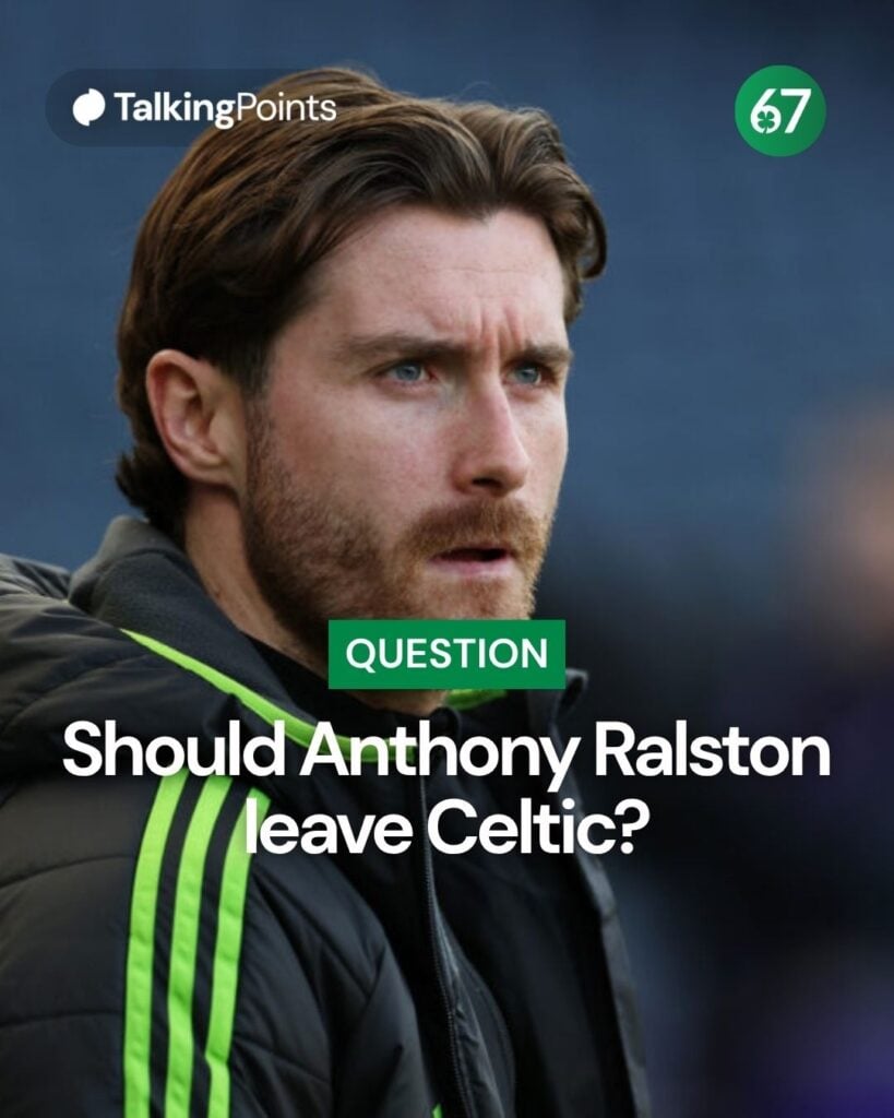 Celtic defender Anthony Ralston on the Hampden pitch before Premier Sports Cup semi-final vs Rangers.