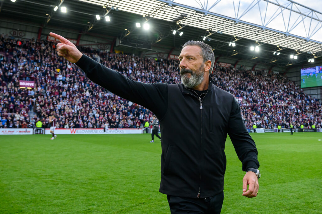 Heart of Midlothian boss Derek McInnes after his side's win over Rangers in the William Hill Premiership