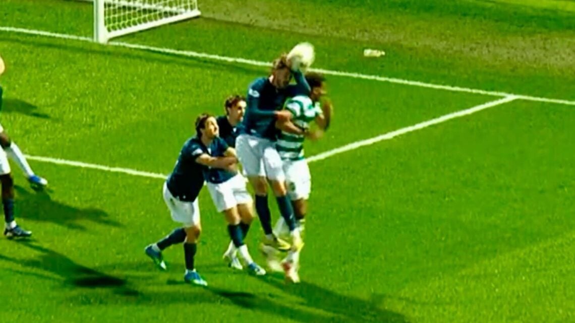 Sam Nicholson's Motherwell handball vs Celtic