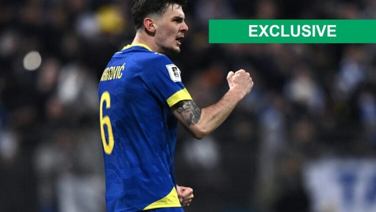Celtic target Benjamin Tahirovic in action for Bosnia.