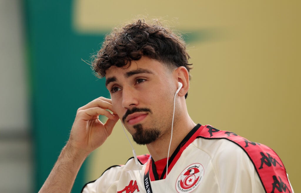 Celtic winger Sebastian Tounekti before Tunisia's Group F FIFA World Cup 2026 match against Sweden.